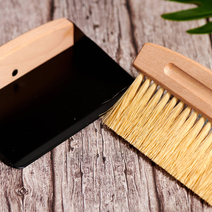 Mini Wood Broom &amp; Metal Dustpan Set