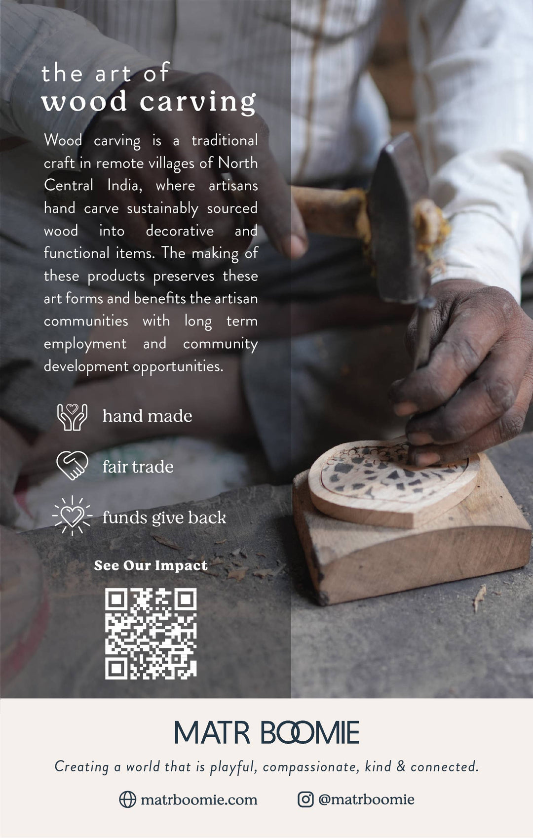 Banka Mundi Phone Stand — Handcrafted Wood &amp; Bone Inlay