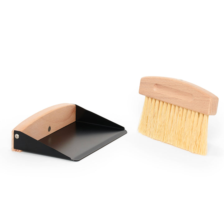 Mini Wood Broom &amp; Metal Dustpan Set