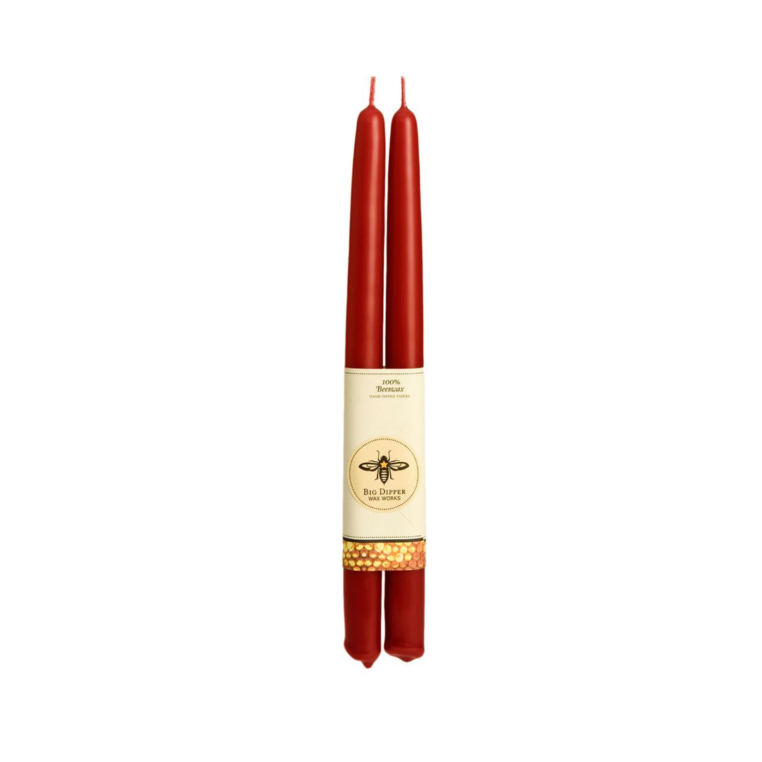 100% Pure Beeswax Taper Candles — Hand-Dipped