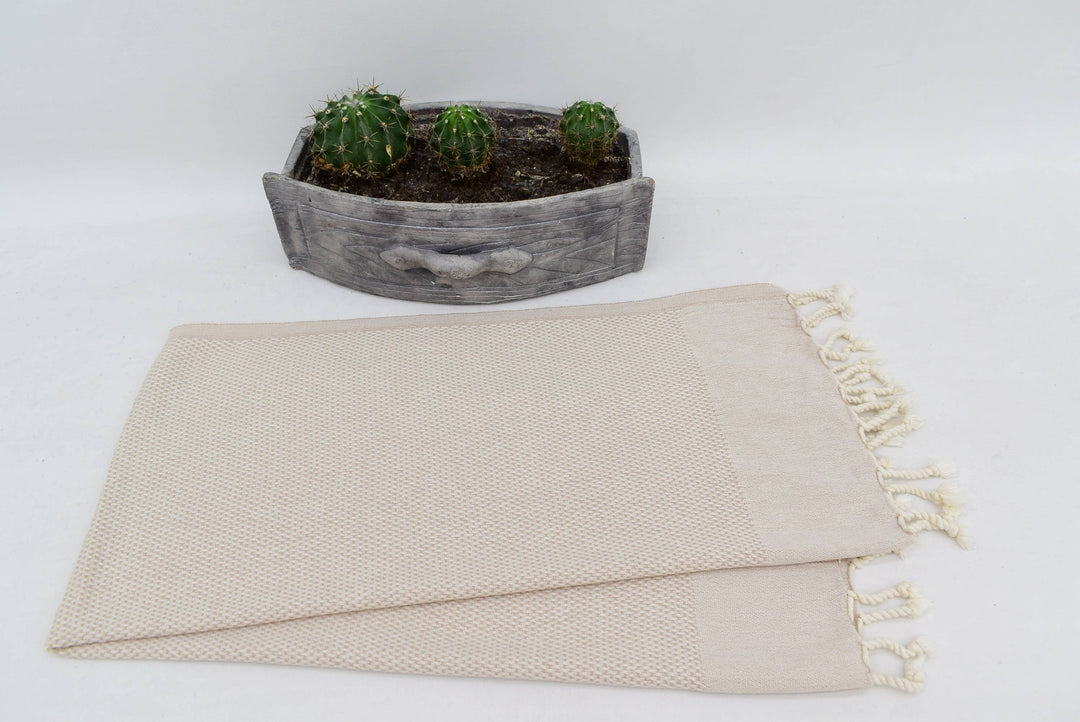 Beige Turkish Hand Towel