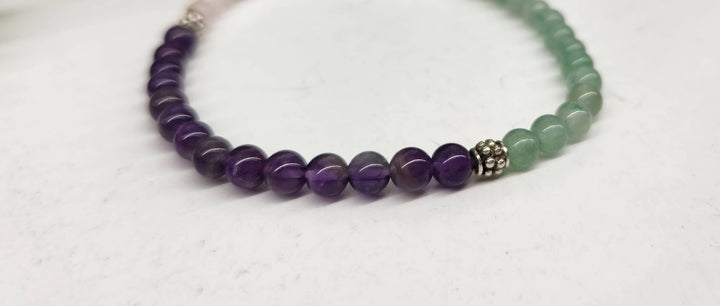 Fertility Bracelet — Green Aventurine &amp; Rose Quartz, 4mm