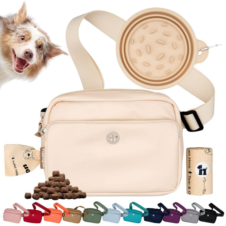 3-in-1 Crossbody Dog Bag with Bowl &amp; Poop Bags — Puppington