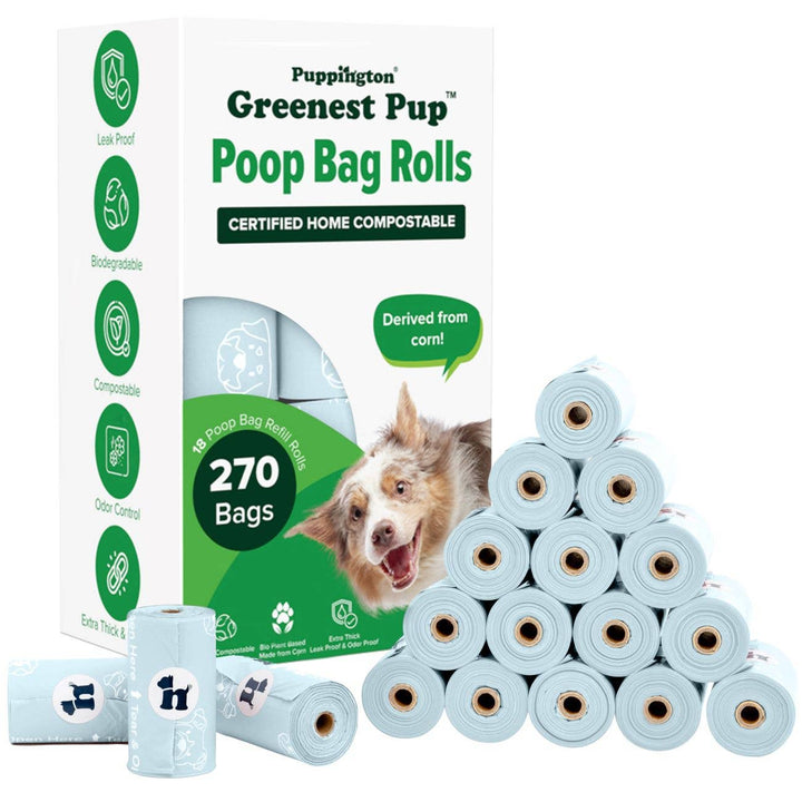 Triple-Certified Compostable Thick Dog Poop Bags