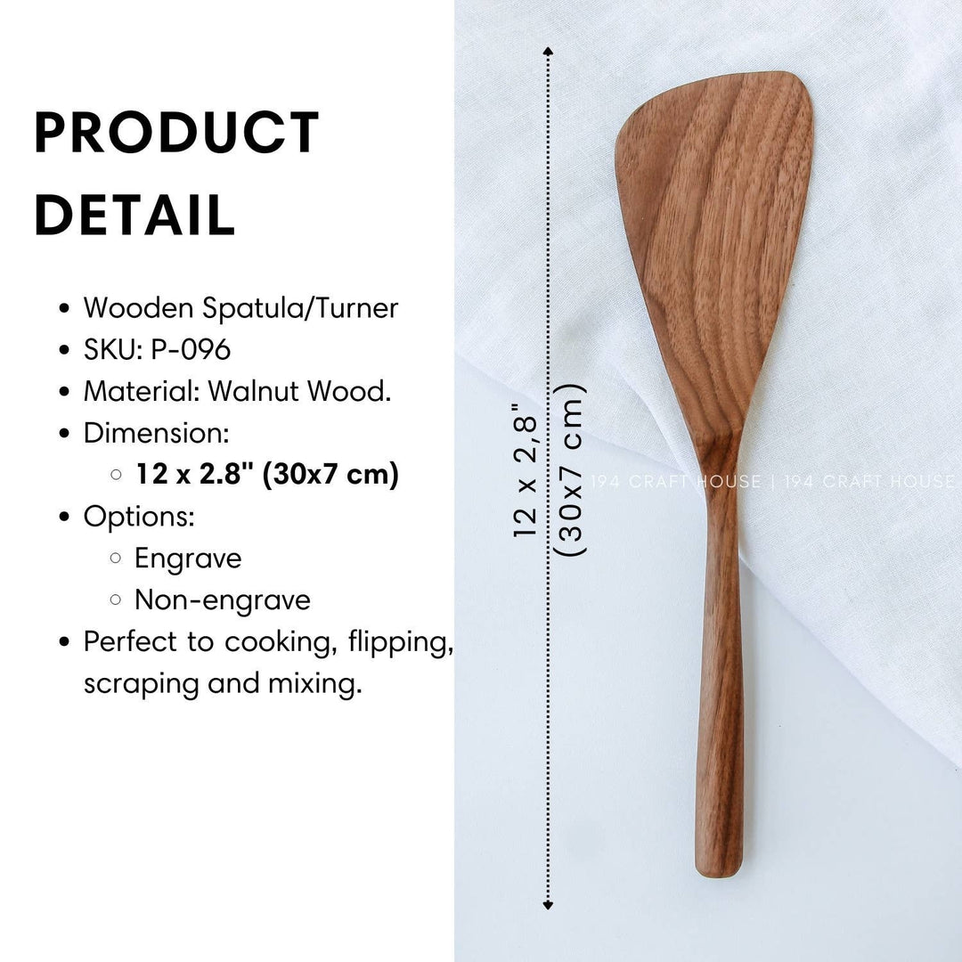 Walnut Wooden Spoon &amp; Spatula Set (Set of 4)
