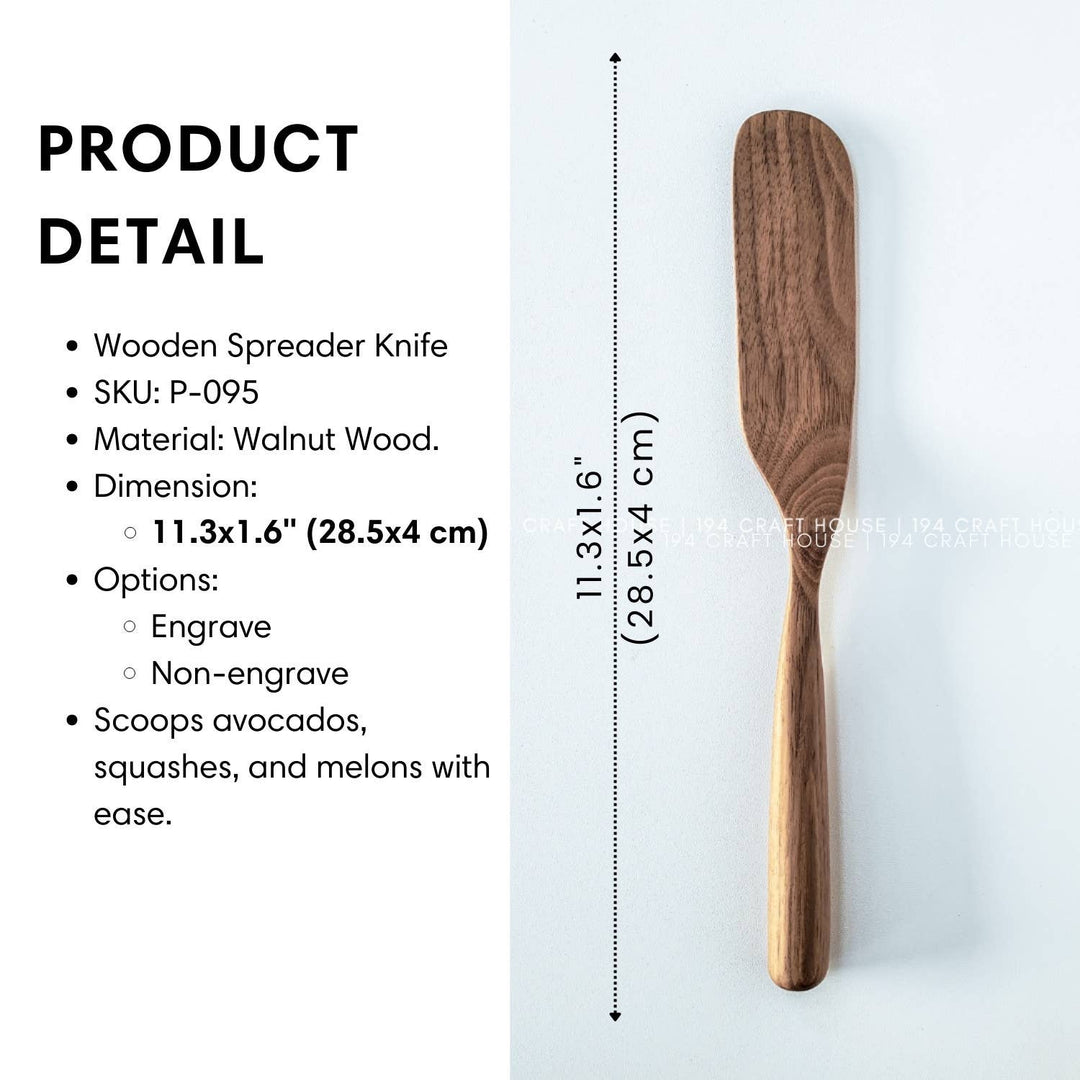 Walnut Wooden Spoon &amp; Spatula Set (Set of 4)