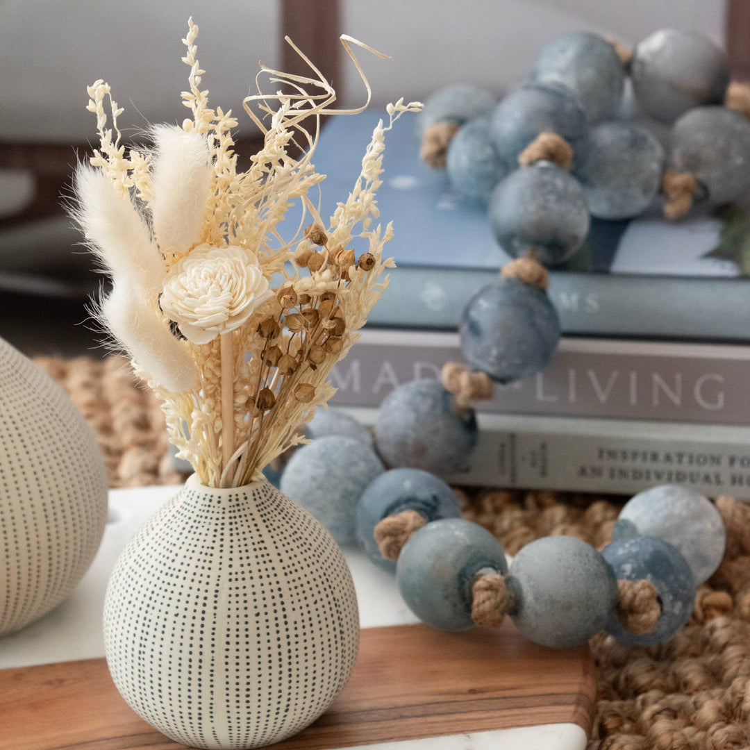 Mini Dried Floral Bouquet – Bunny Tails &amp; Sola Flower Blend
