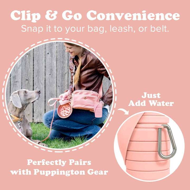 Puppington Flip &amp; Serve Dog Water Bottle