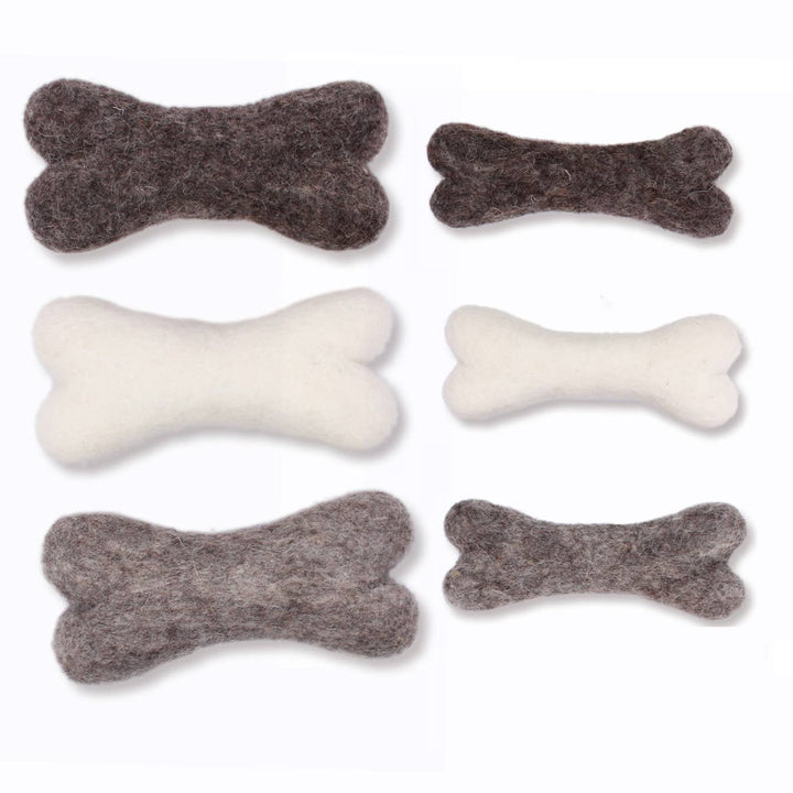 Eco Wool Dog Bone Toy — Fair Trade, Hand-Felted