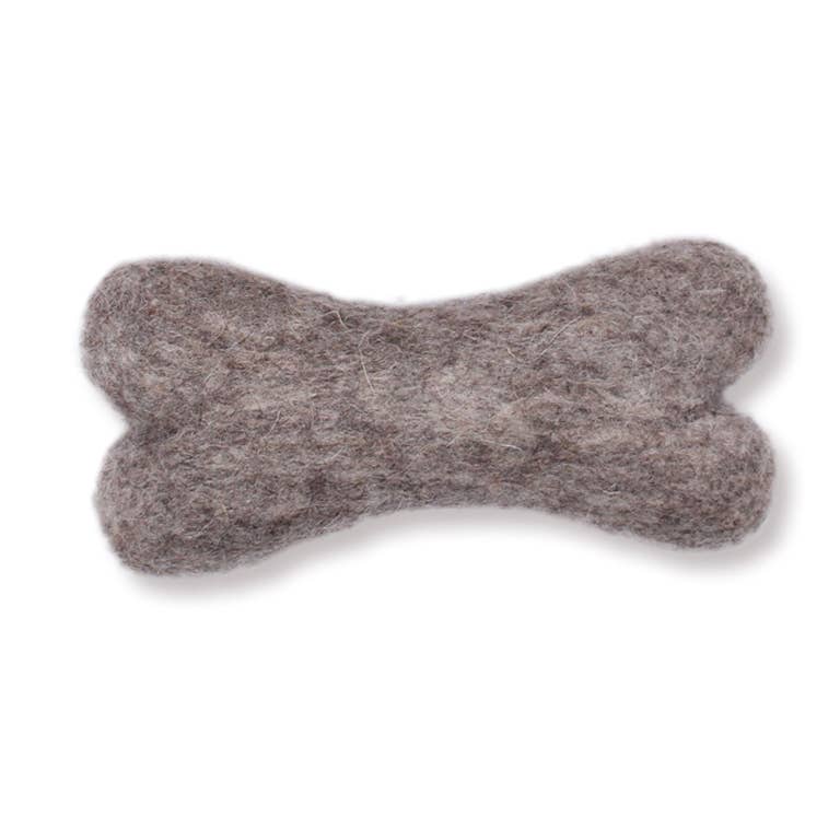 Eco Wool Dog Bone Toy — Fair Trade, Hand-Felted