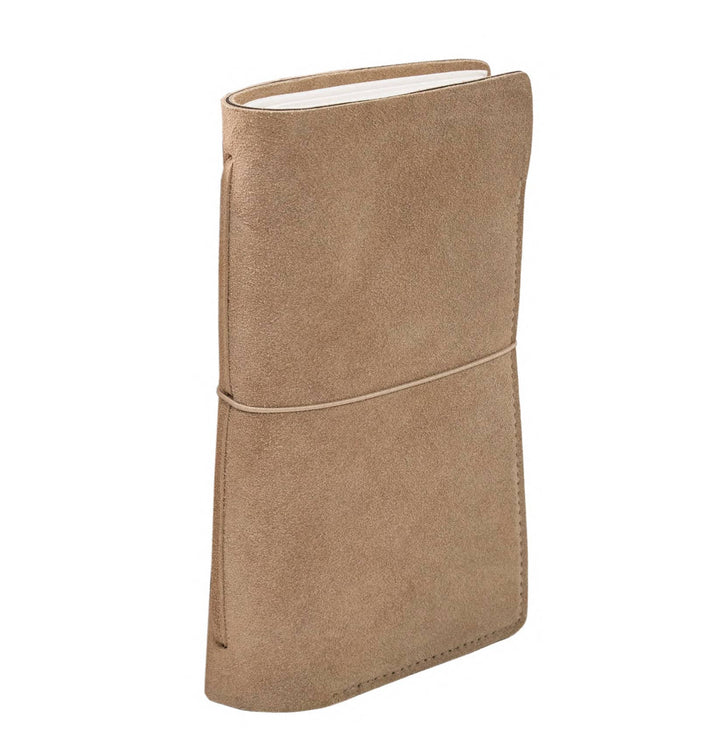 Suede Journal with Organic Cotton Paper — Small, Taupe