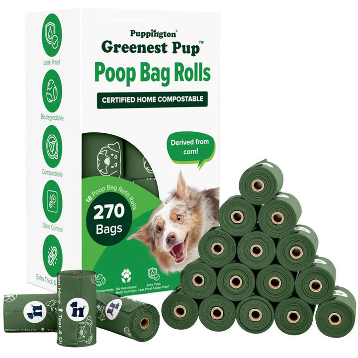 Triple-Certified Compostable Thick Dog Poop Bags