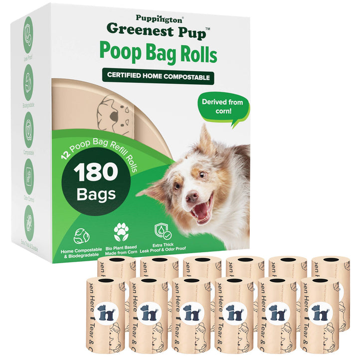 Triple-Certified Compostable Thick Dog Poop Bags