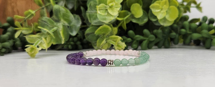 Fertility Bracelet — Green Aventurine &amp; Rose Quartz, 4mm