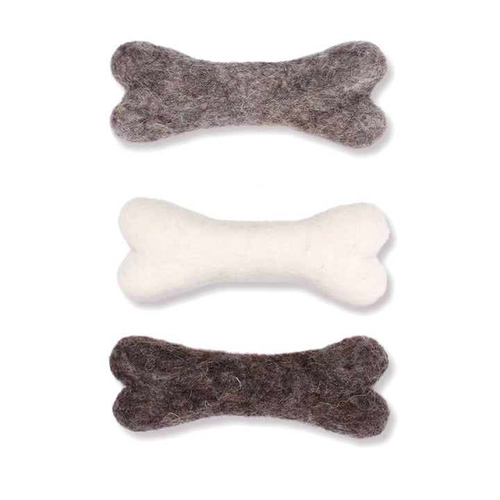Eco Wool Dog Bone Toy — Fair Trade, Hand-Felted