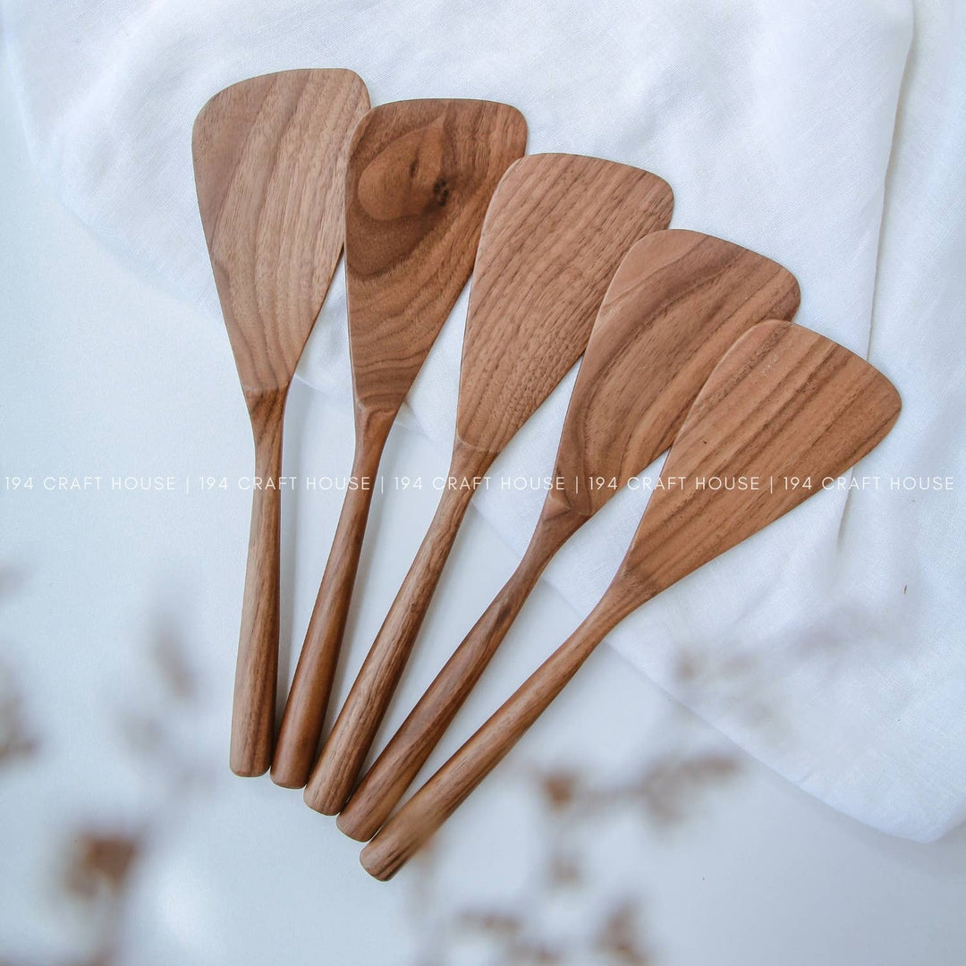 Walnut Wooden Spoon &amp; Spatula Set (Set of 4)