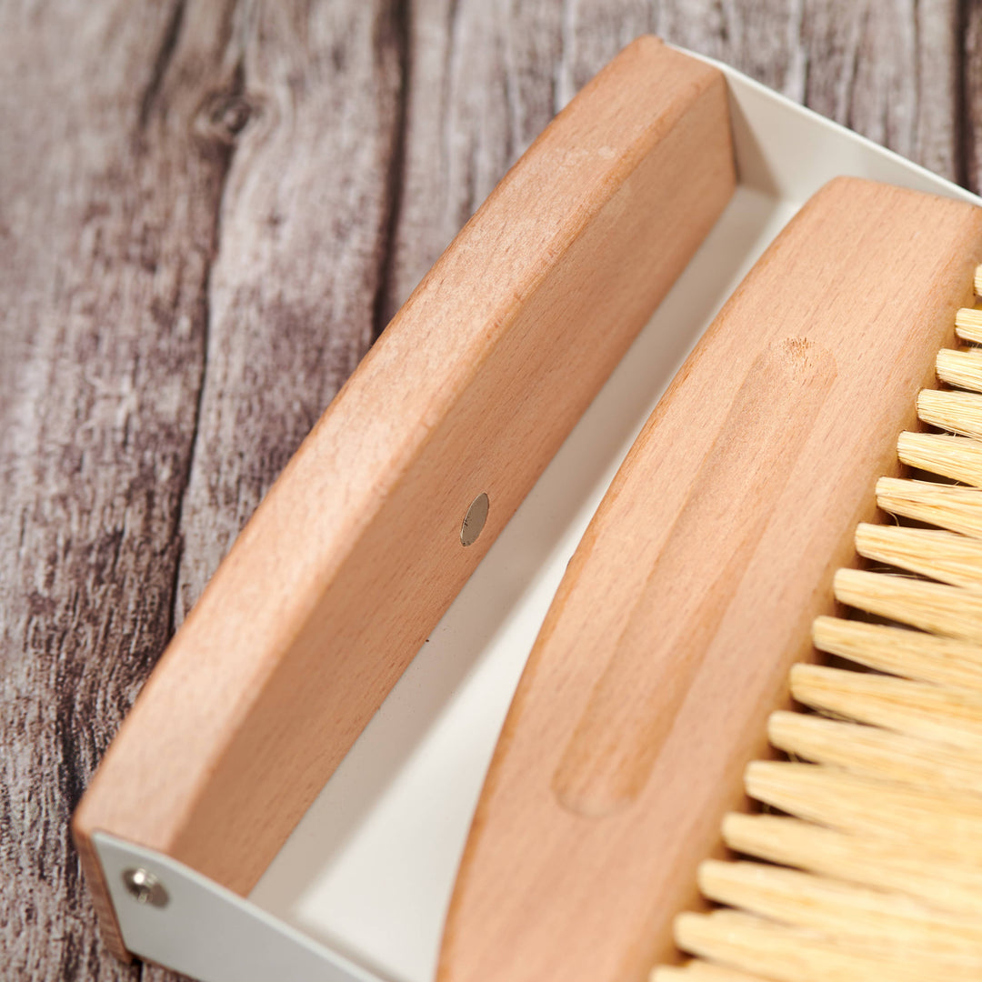 Mini Wood Broom &amp; Metal Dustpan Set