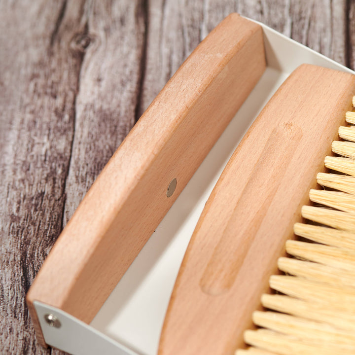 Mini Wood Broom &amp; Metal Dustpan Set