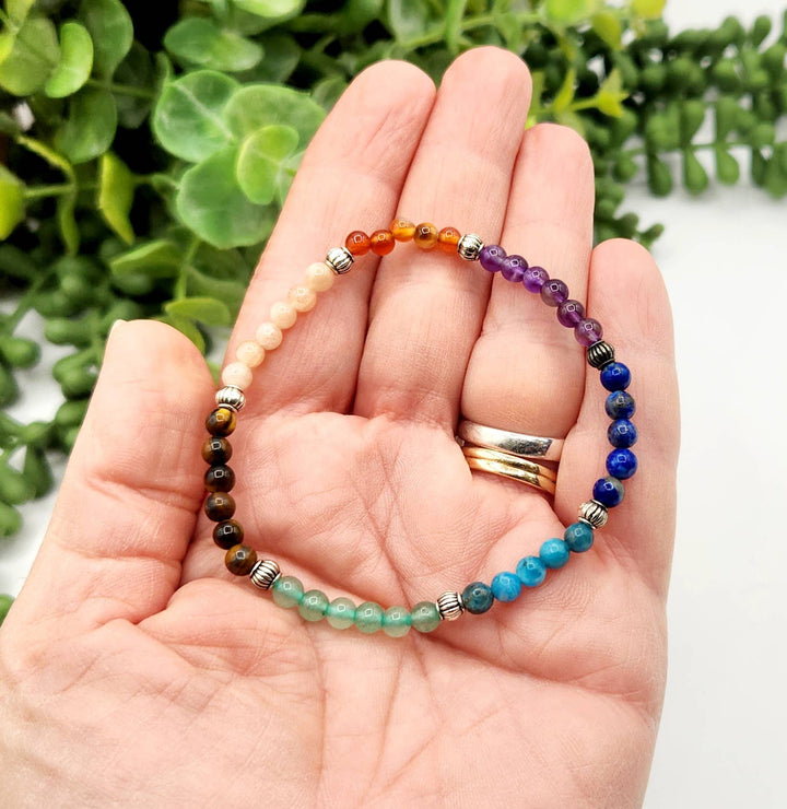 7 Chakra Gemstone Stretch Bracelet — 4mm