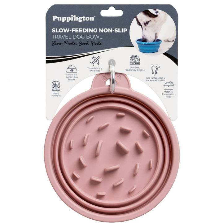 Puppington Slow Feeder/Water Travel Bowl