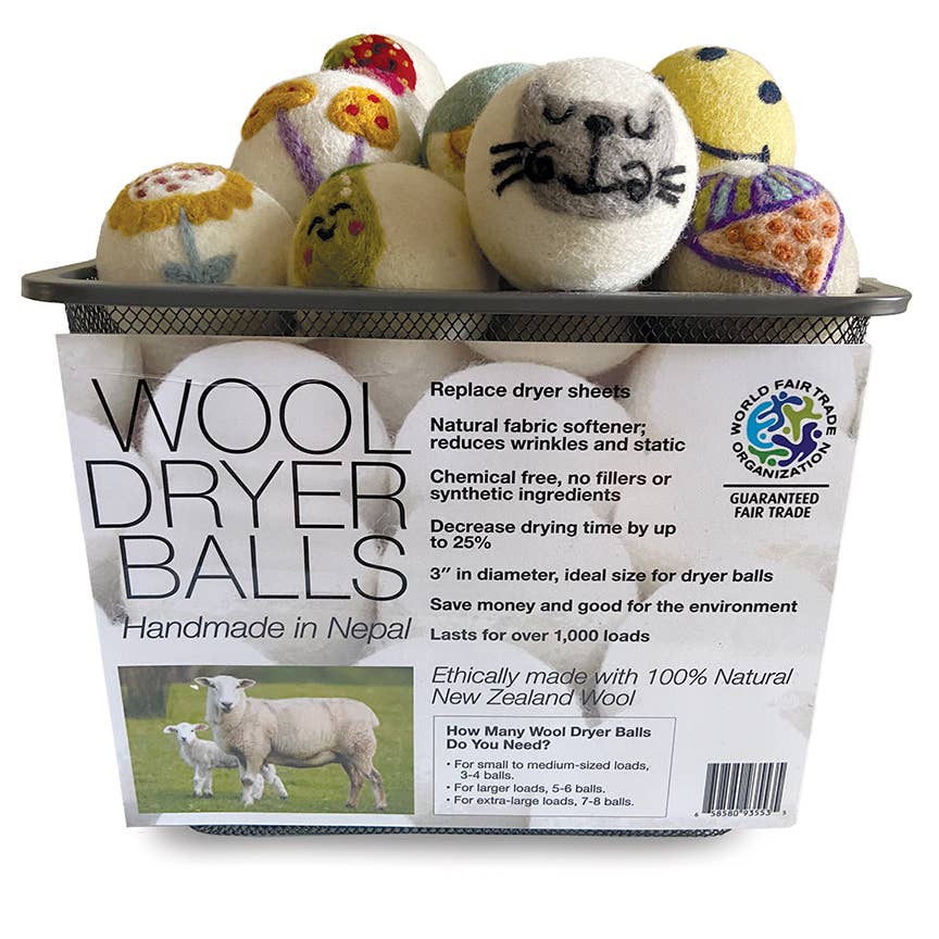 Eco Wool Dryer Balls — Dog Shapes, Fair Trade
