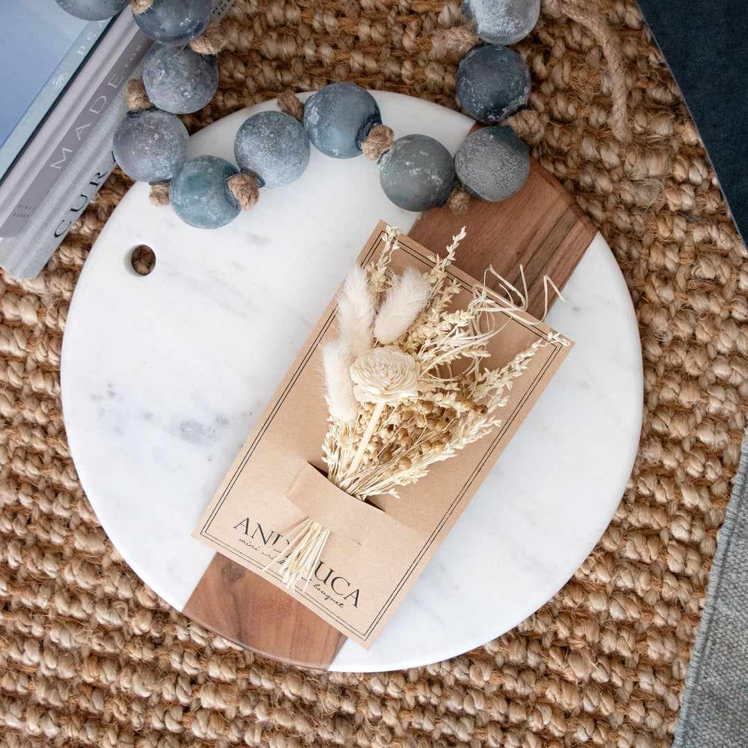 Mini Dried Floral Bouquet – Bunny Tails &amp; Sola Flower Blend