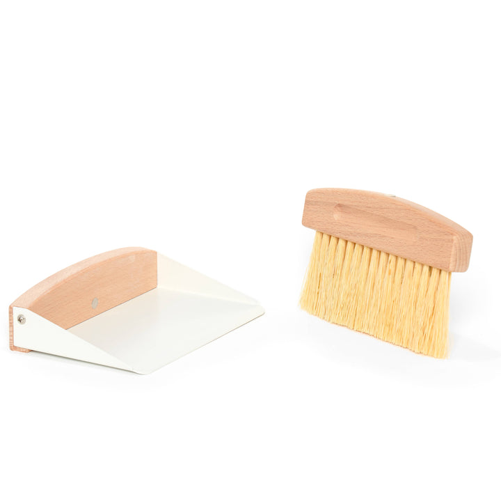 Mini Wood Broom &amp; Metal Dustpan Set