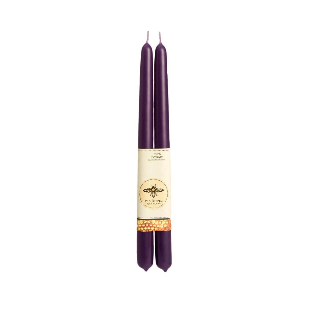 100% Pure Beeswax Taper Candles — Hand-Dipped