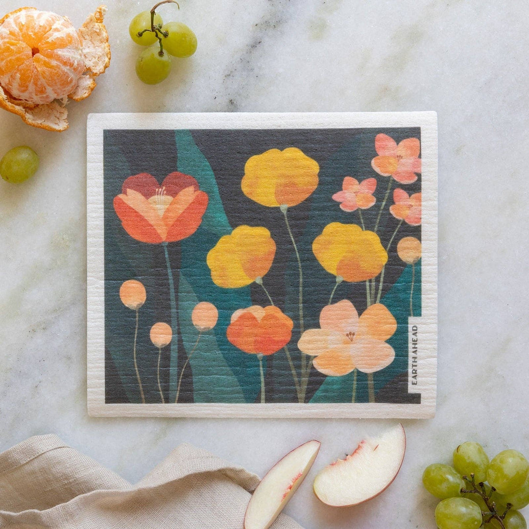 Floral Swedish Dishcloths — 6-Pack Gift Set