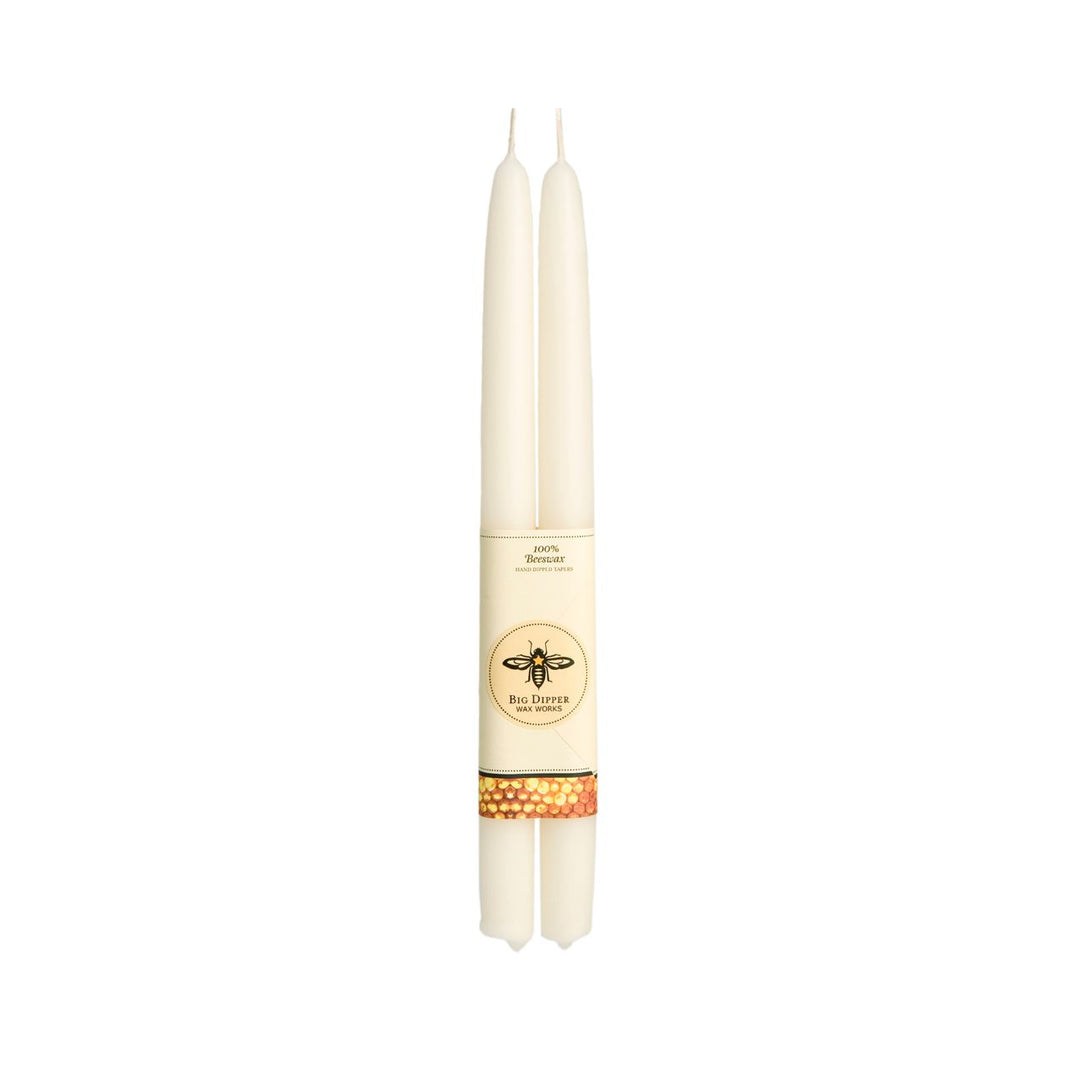 100% Pure Beeswax Taper Candles — Hand-Dipped