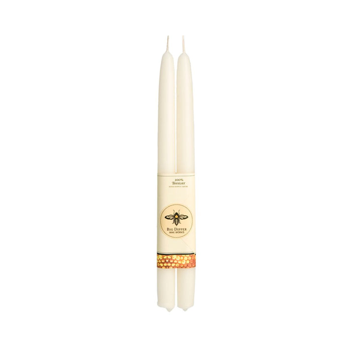 100% Pure Beeswax Taper Candles — Hand-Dipped