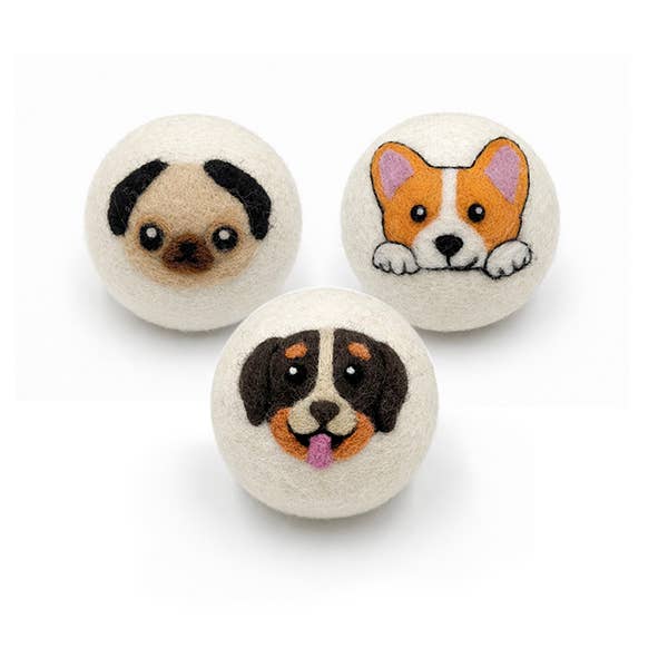 Eco Wool Dryer Balls — Dog Shapes, Fair Trade