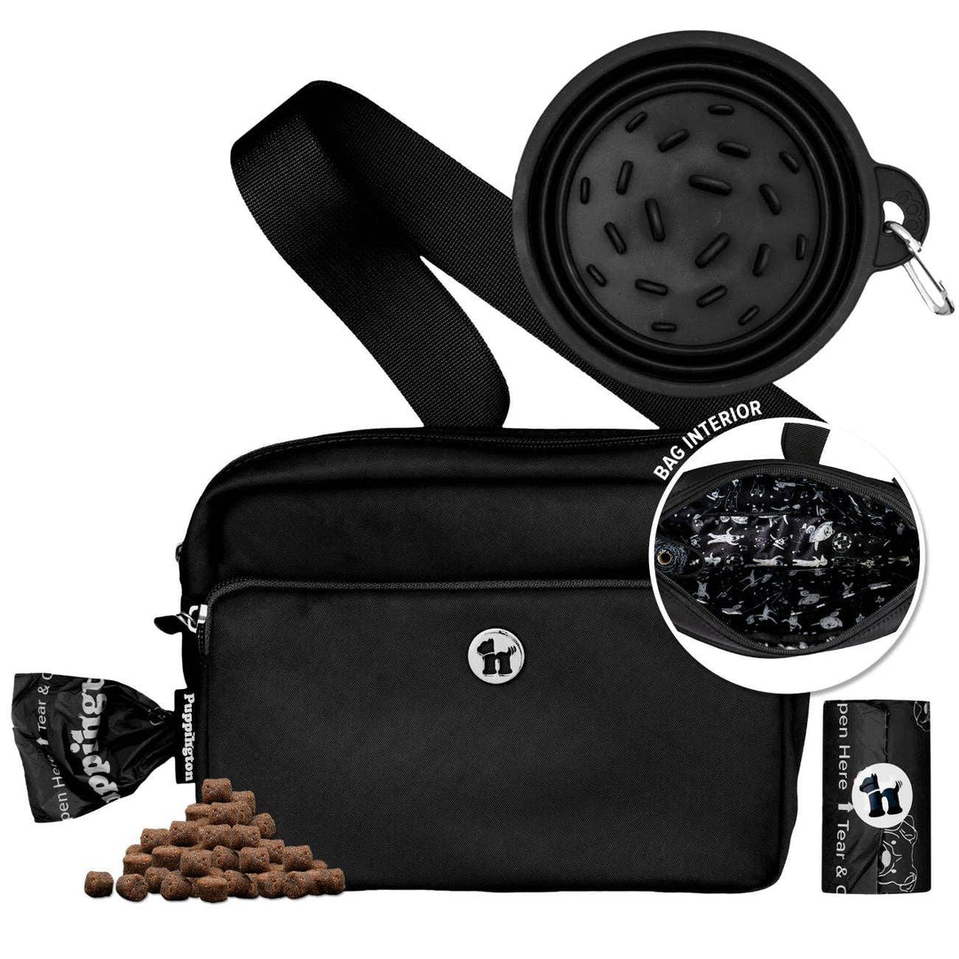 3-in-1 Crossbody Dog Bag with Bowl &amp; Poop Bags — Puppington