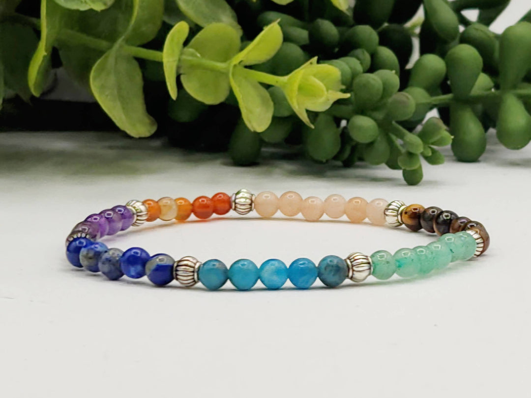 7 Chakra Gemstone Stretch Bracelet — 4mm