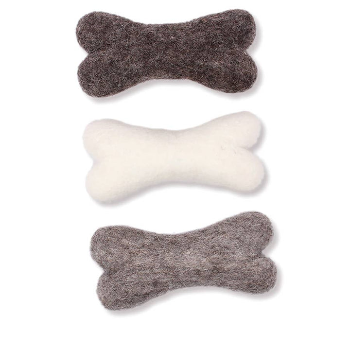 Eco Wool Dog Bone Toy — Fair Trade, Hand-Felted