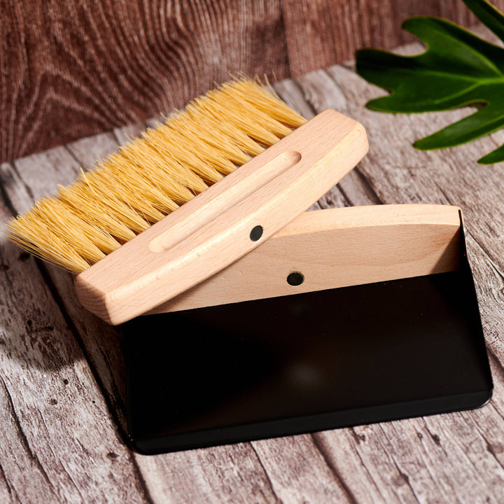 Mini Wood Broom &amp; Metal Dustpan Set