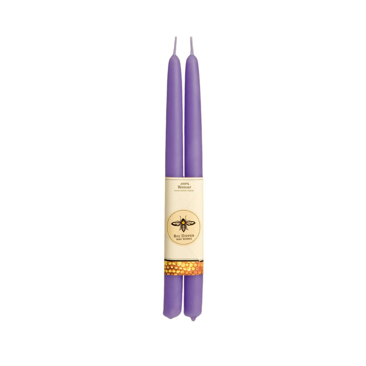 100% Pure Beeswax Taper Candles — Hand-Dipped