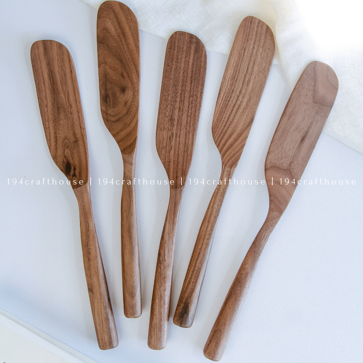 Walnut Wooden Spoon &amp; Spatula Set (Set of 4)