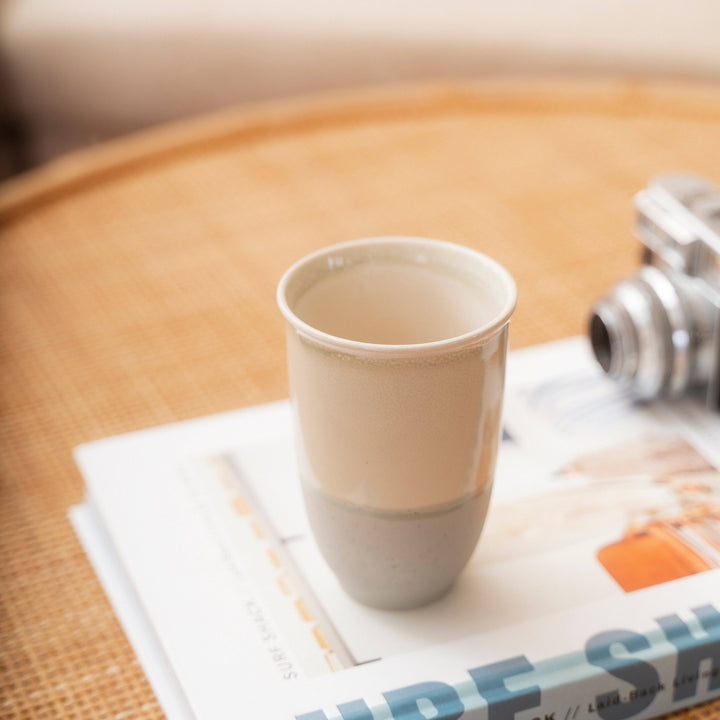 Mist Ceramic Travel Mug — 12 oz with Lid &amp; Sleeve