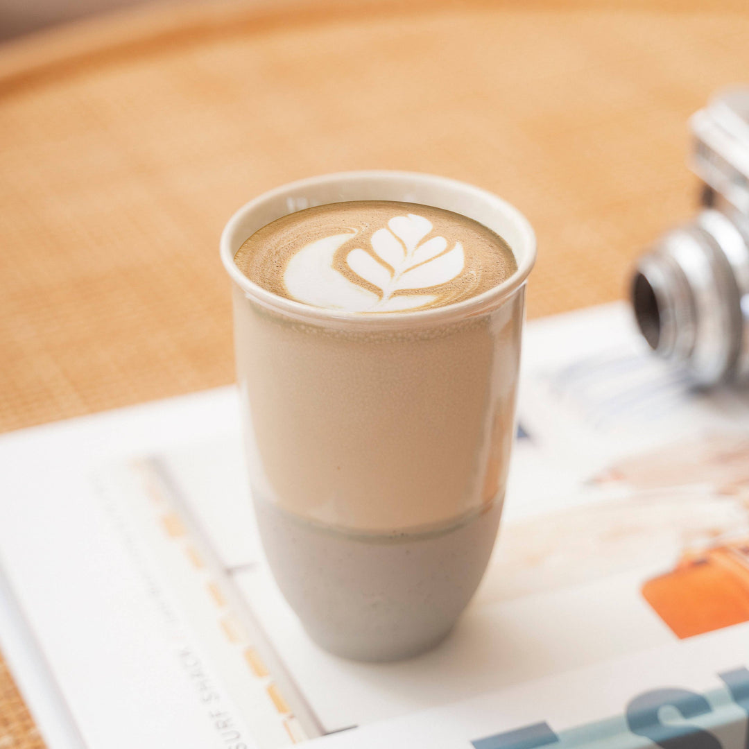 Mist Ceramic Travel Mug — 12 oz with Lid &amp; Sleeve