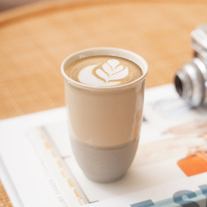 Mist Ceramic Travel Mug — 12 oz with Lid &amp; Sleeve
