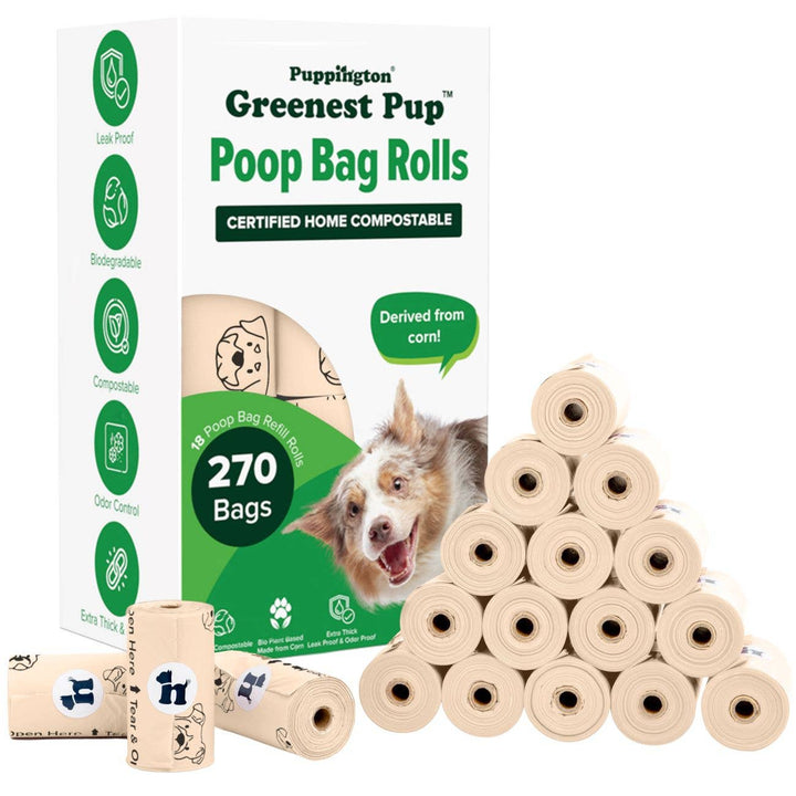 Triple-Certified Compostable Thick Dog Poop Bags