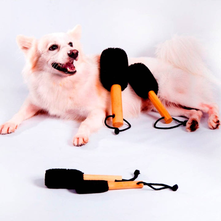 EcoMax Wash &amp; Groom Pet Brush — Natural Fiber &amp; Timber