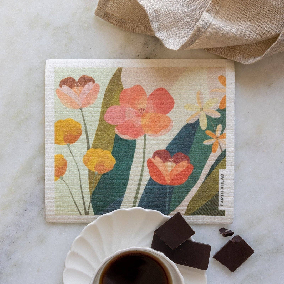 Floral Swedish Dishcloths — 6-Pack Gift Set