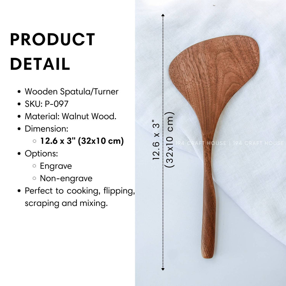 Walnut Wooden Spoon &amp; Spatula Set (Set of 4)