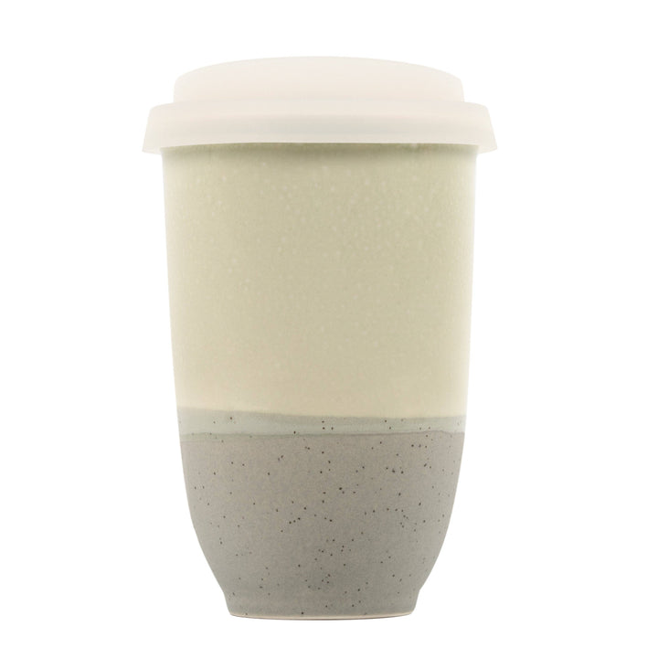 Mist Ceramic Travel Mug — 12 oz with Lid &amp; Sleeve
