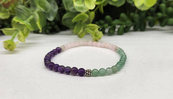Fertility Bracelet — Green Aventurine &amp; Rose Quartz, 4mm