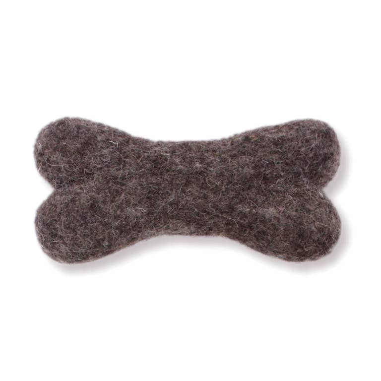 Eco Wool Dog Bone Toy — Fair Trade, Hand-Felted