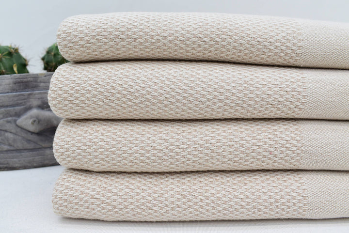 Beige Turkish Hand Towel