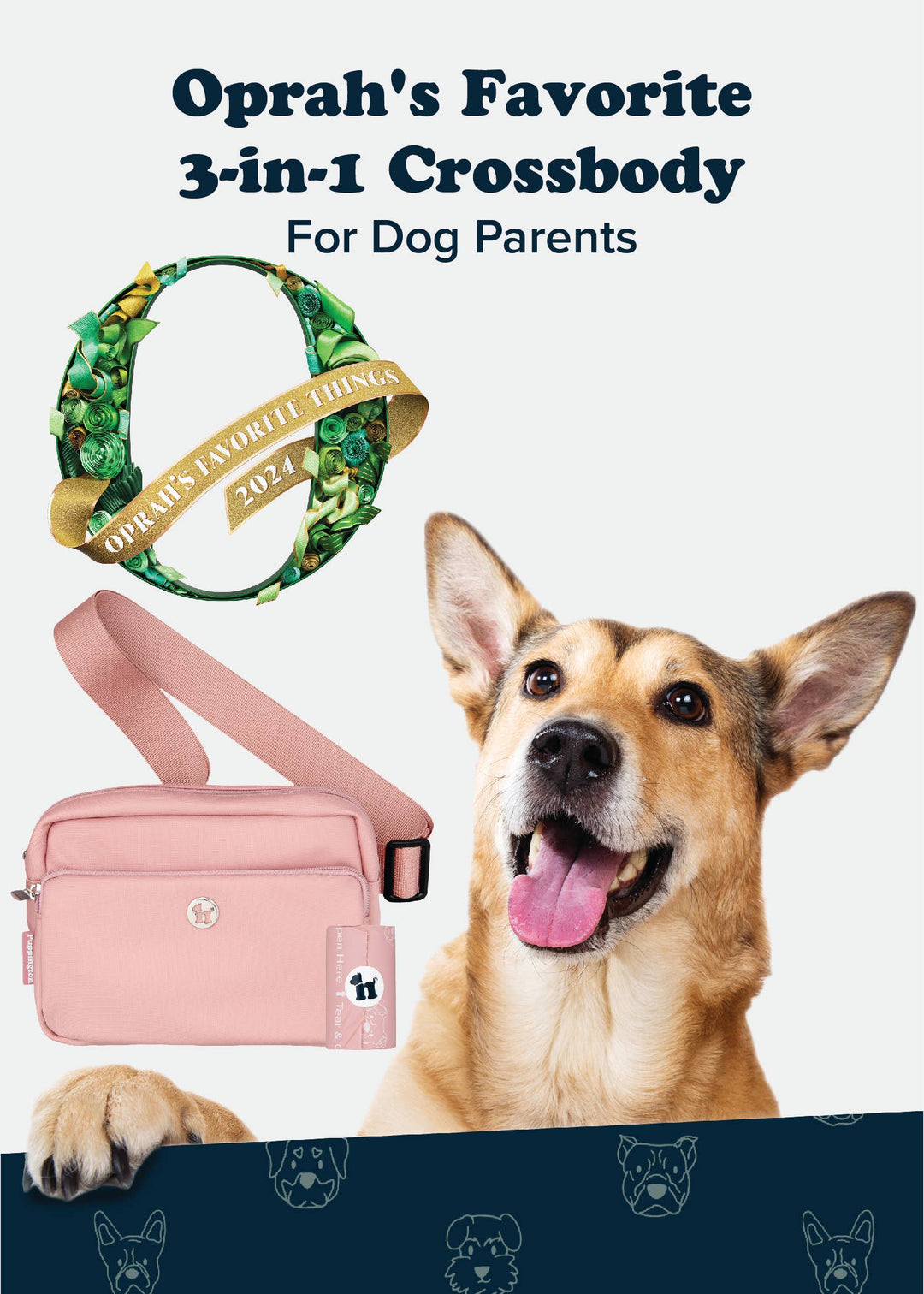 3-in-1 Crossbody Dog Bag with Bowl &amp; Poop Bags — Puppington